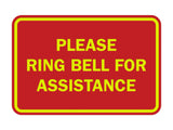 Signs ByLITA Classic Framed Please Ring Bell For Assistance Sign