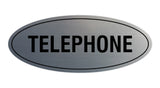 Oval TELEPHONE Sign
