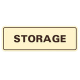 Ivory / Dark Brown Standard Storage Sign