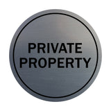Signs ByLITA Circle Private Property Sign