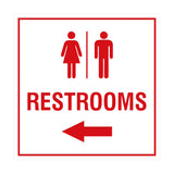 Signs ByLITA Square Restrooms left arrow Sign