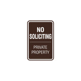 Portrait Round No Soliciting Private Property Sign