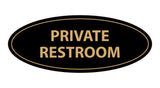 Oval Private Restroom Sign
