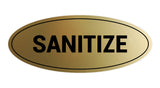 Oval Sanitize Sign