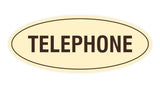 Oval TELEPHONE Sign
