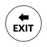 Signs ByLITA Circle Exit-Left Sign