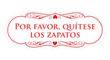 Signs ByLITA Designer Spanish Por favor, quítese los zapatos Sign