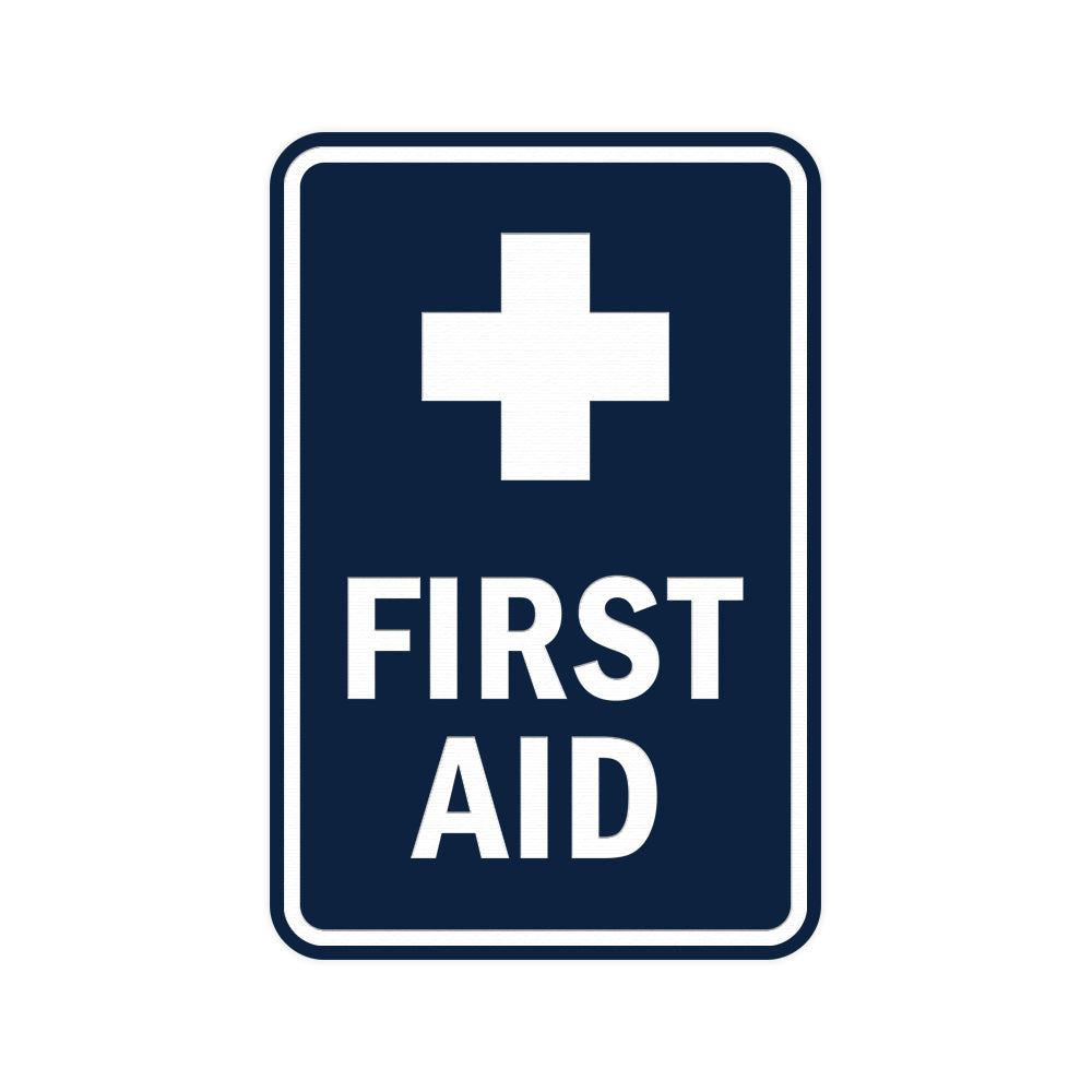 Portrait Round First Aid Sign