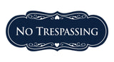 Signs ByLITA Designer No trespassing Sign