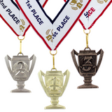 Cup Star Award Medals - Includes Ribbon