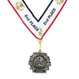 2nd Place Ten Star Silver Medal Award - Includes Ribbon