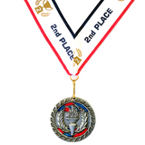 2nd Place Victory Silver Medal Award - Includes Ribbon